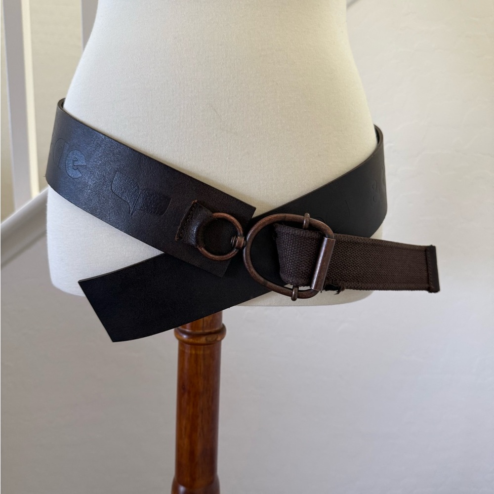 Isabel Marant & Cie wide leather belt stirrup ring buckle 38 M France - Picture 5 of 14